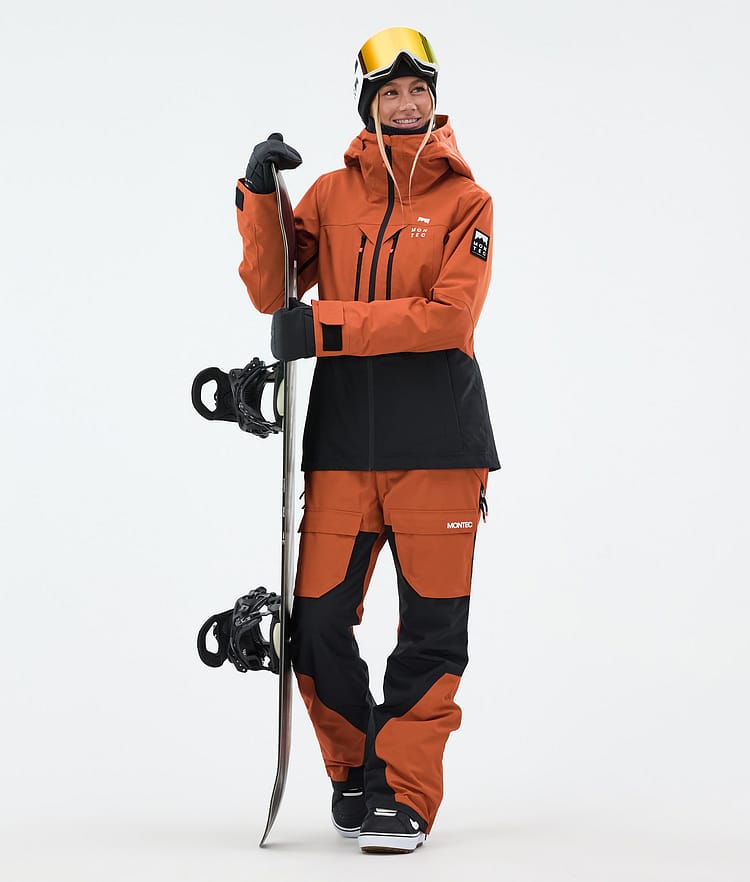 Montec Moss W Snowboardjakke Dame Burned Orange/Black, Bilde 3 av 10