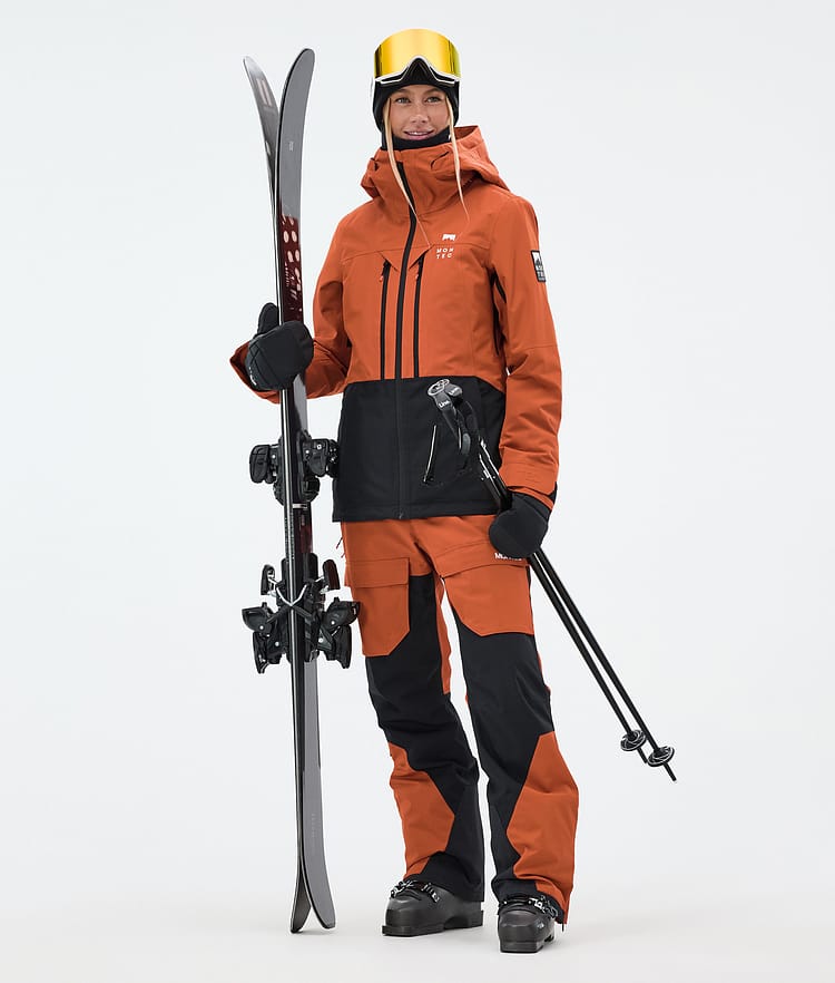 Montec Moss W Skijakke Dame Burned Orange/Black, Bilde 3 av 10