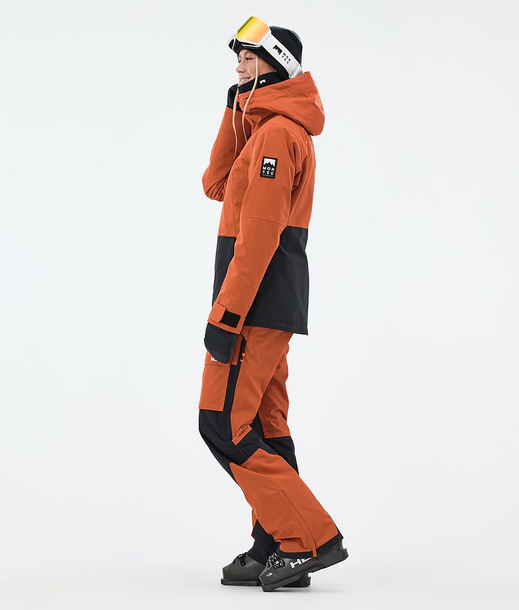 Montec Moss W Skijakke Dame Burned Orange/Black, Bilde 4 av 10