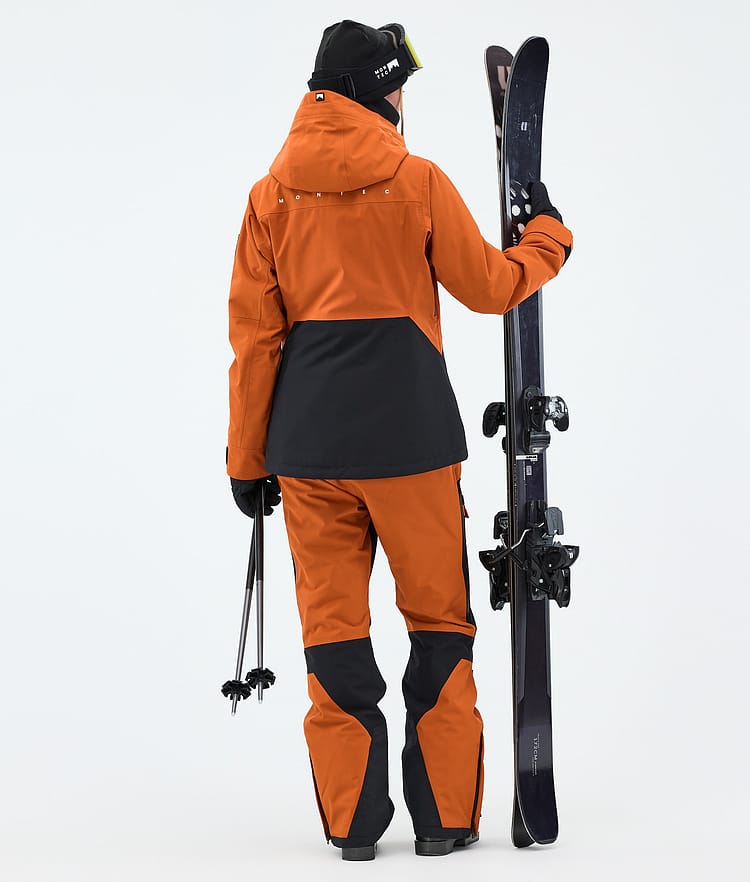 Montec Moss W Skijakke Dame Burned Orange/Black, Image 3 of 9