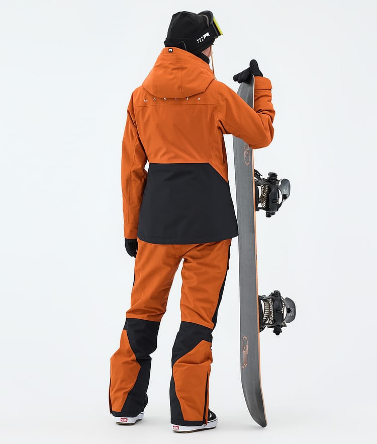 Montec Moss W Snowboardjakke Dame Burned Orange/Black, Image 3 of 9