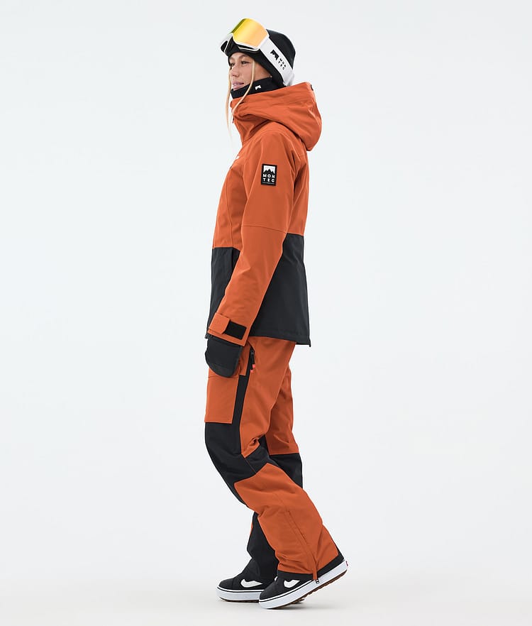 Montec Moss W Snowboardjakke Dame Burned Orange/Black, Bilde 4 av 10