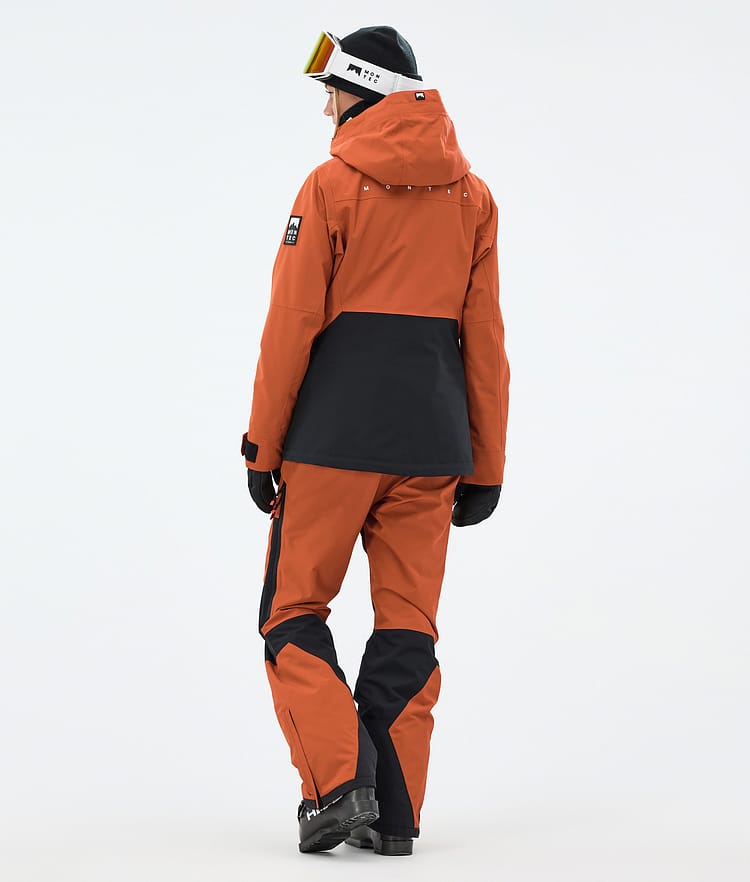 Montec Moss W Skijakke Dame Burned Orange/Black, Bilde 5 av 10