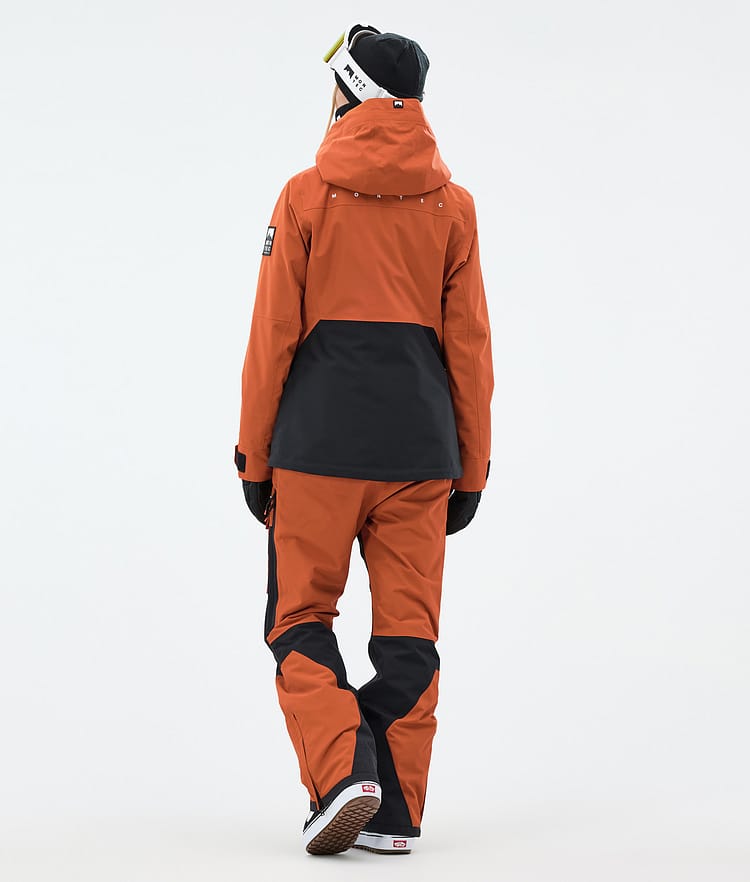 Montec Moss W Snowboardjakke Dame Burned Orange/Black, Bilde 5 av 10