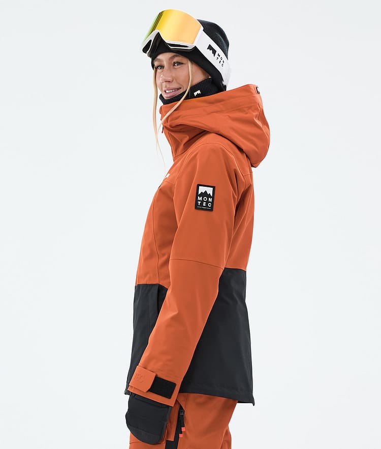 Montec Moss W Skijakke Dame Burned Orange/Black, Bilde 6 av 10