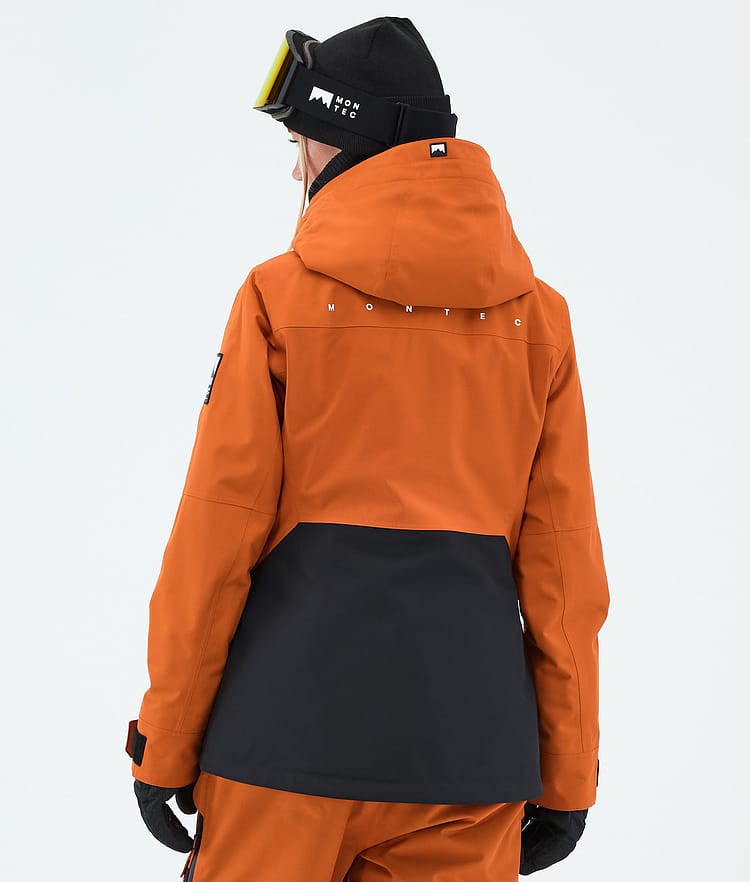 Montec Moss W Skijakke Dame Burned Orange/Black, Image 6 of 9