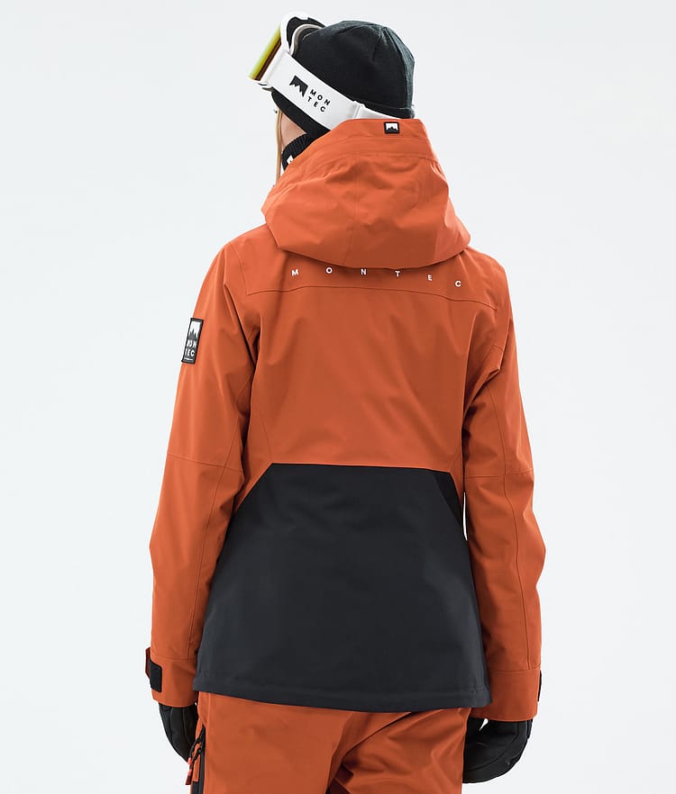 Montec Moss W Skijakke Dame Burned Orange/Black, Bilde 7 av 10