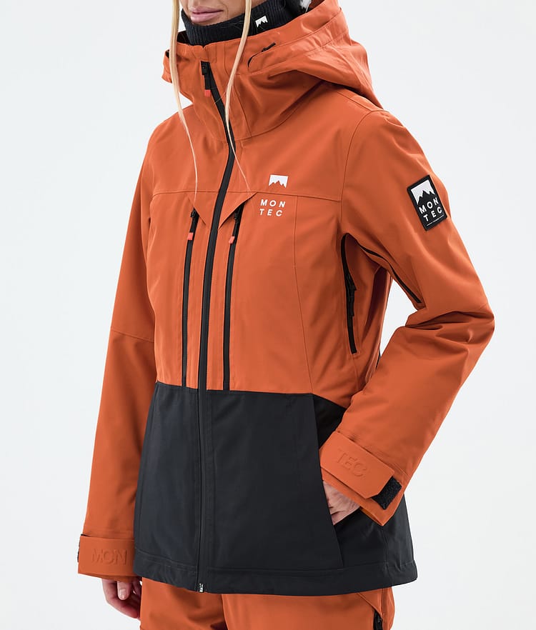 Montec Moss W Skijakke Dame Burned Orange/Black, Bilde 8 av 10