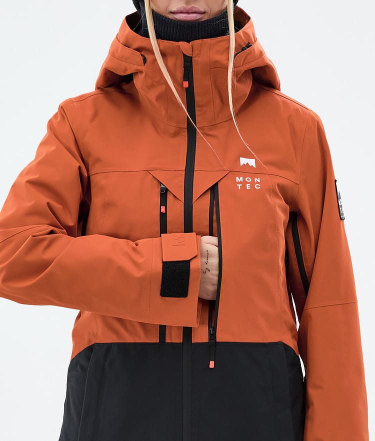 Montec Moss W Snowboardjakke Dame Burned Orange/Black, Bilde 9 av 10