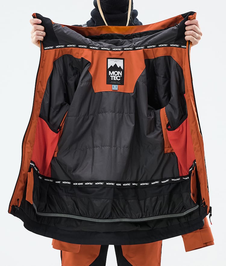Montec Moss W Skijakke Dame Burned Orange/Black, Bilde 10 av 10