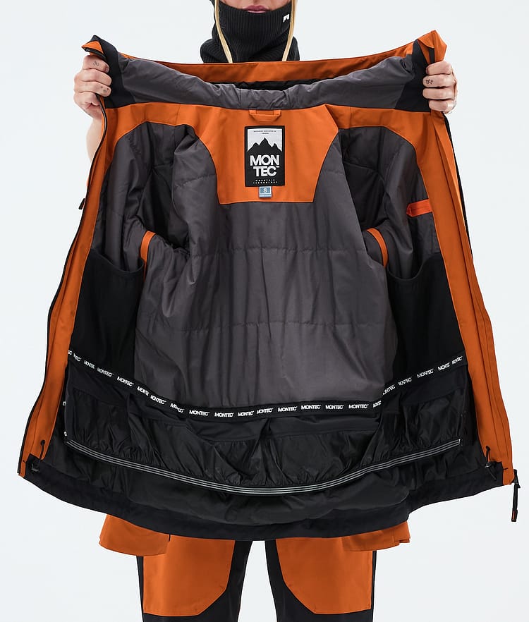 Montec Moss W Snowboardjakke Dame Burned Orange/Black, Image 9 of 9