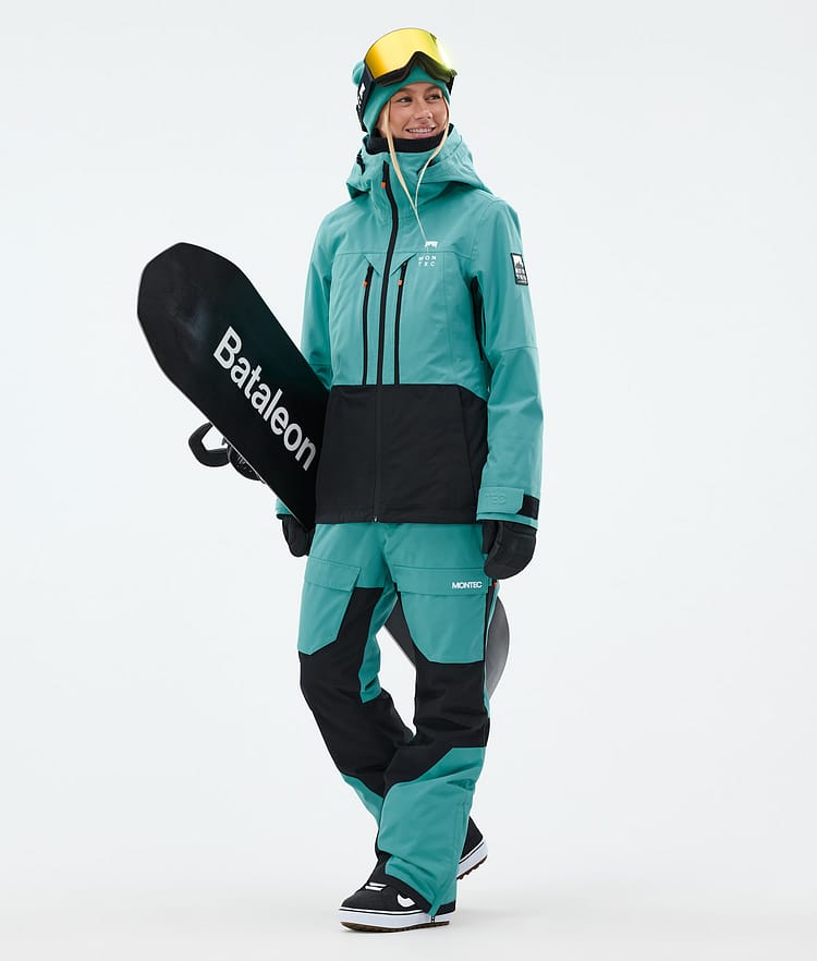 Montec Moss W Snowboardjakke Dame Turquoise/Black, Bilde 3 av 10
