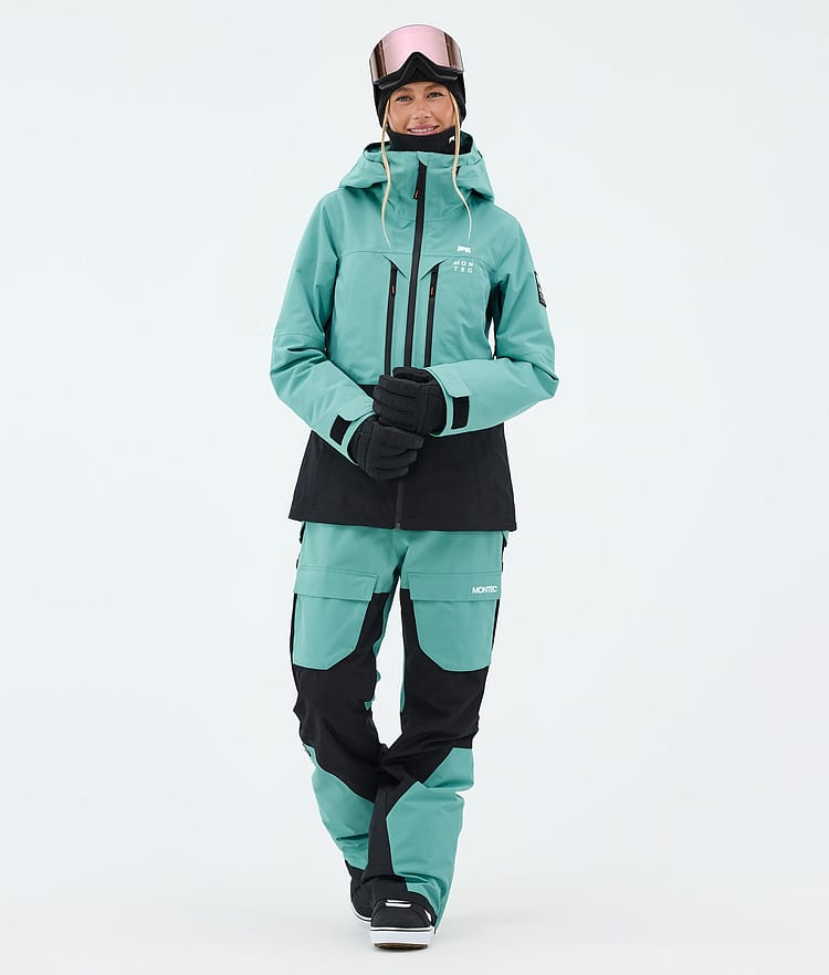 Montec Moss W Snowboardjakke Dame Turquoise/Black, Image 2 of 9