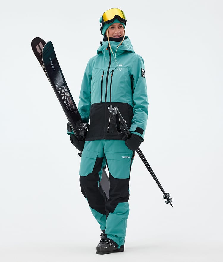 Montec Moss W Skijakke Dame Turquoise/Black, Bilde 3 av 10