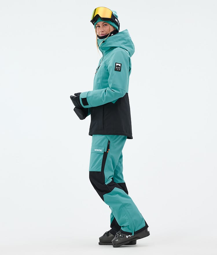 Montec Moss W Skijakke Dame Turquoise/Black, Bilde 4 av 10