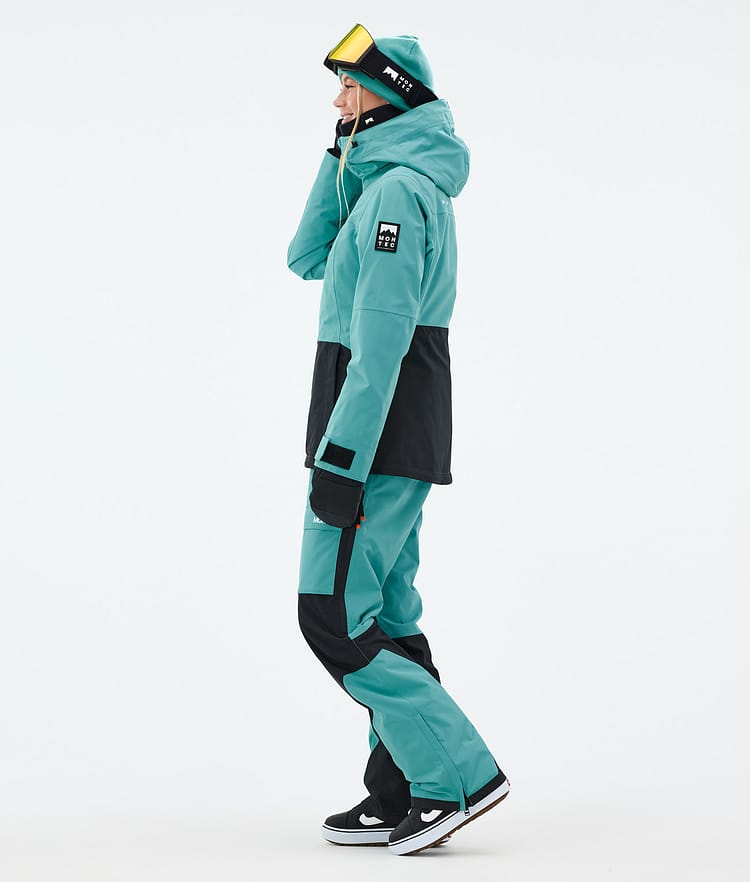 Montec Moss W Snowboardjakke Dame Turquoise/Black, Bilde 4 av 10