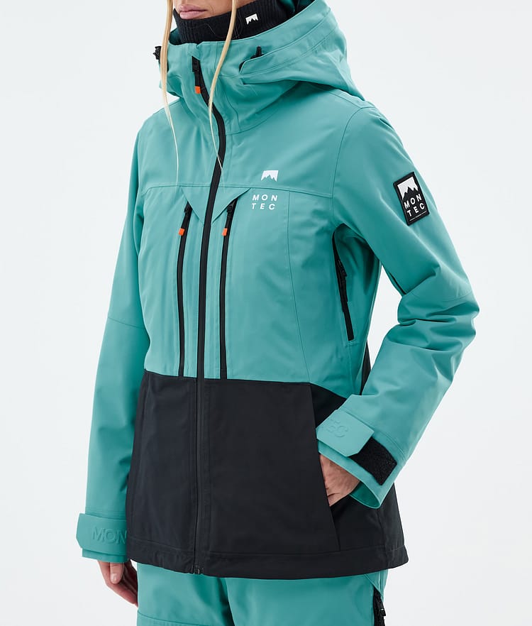 Montec Moss W Skijakke Dame Turquoise/Black, Bilde 8 av 10