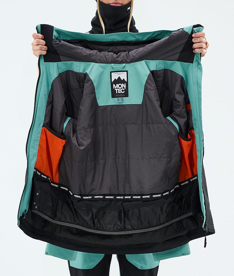 Montec Moss W Skijakke Dame Turquoise/Black, Image 9 of 9