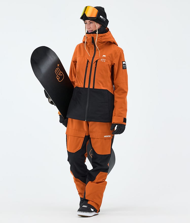 Montec Fawk W Snowboardbukse Dame Burned Orange/Black, Image 2 of 7