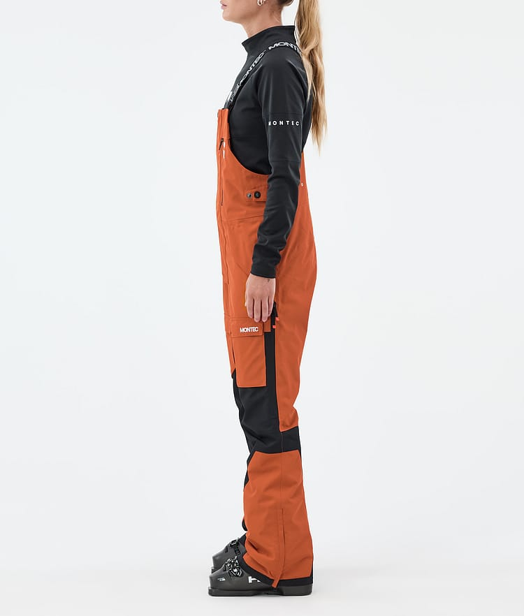 Montec Fawk W Skibukse Dame Burned Orange/Black, Bilde 2 av 6