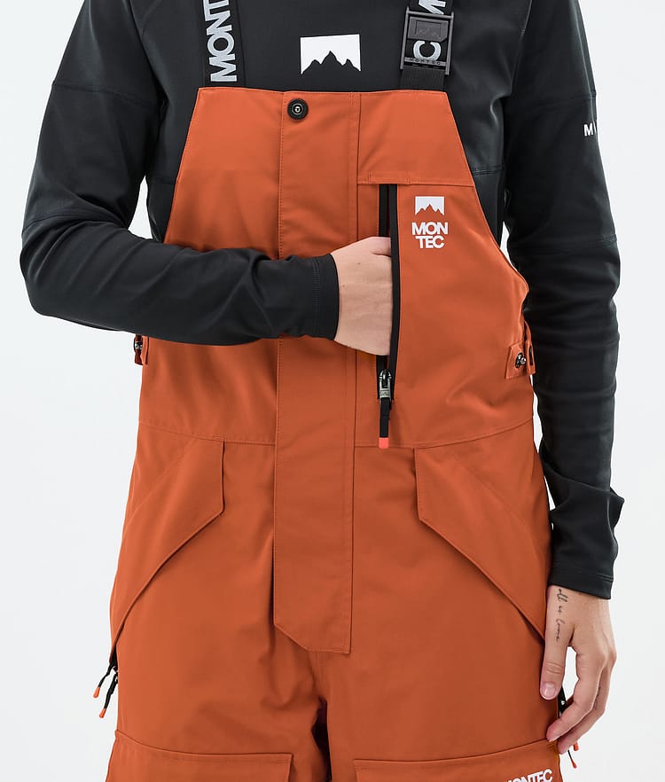 Montec Fawk W Skibukse Dame Burned Orange/Black, Bilde 5 av 6