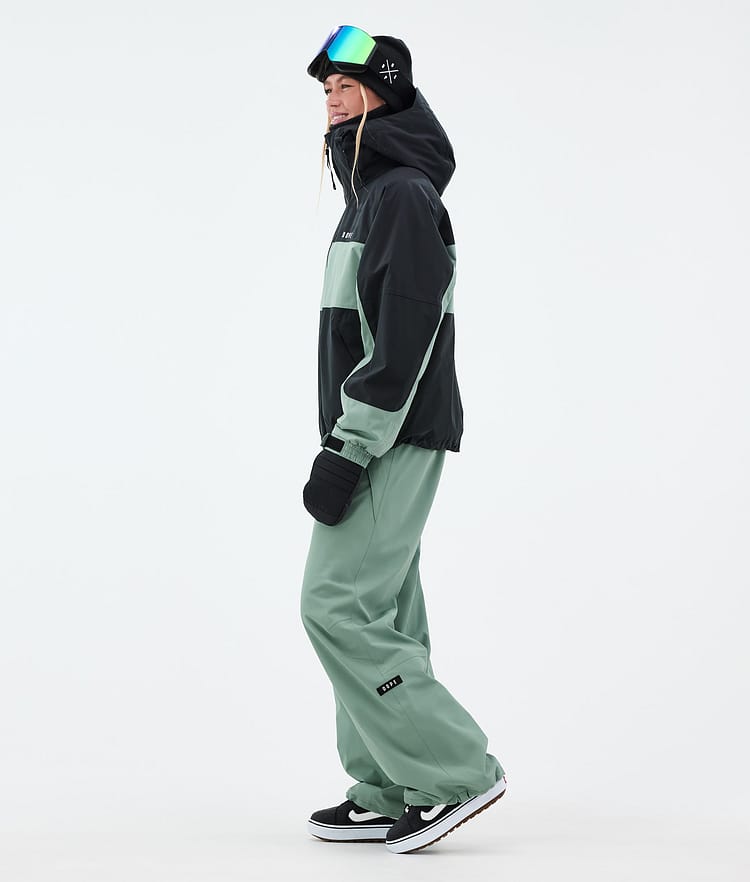 Dope Spartan W Snowboardjakke Dame Stripe Black/Faded Green, Bilde 3 av 8