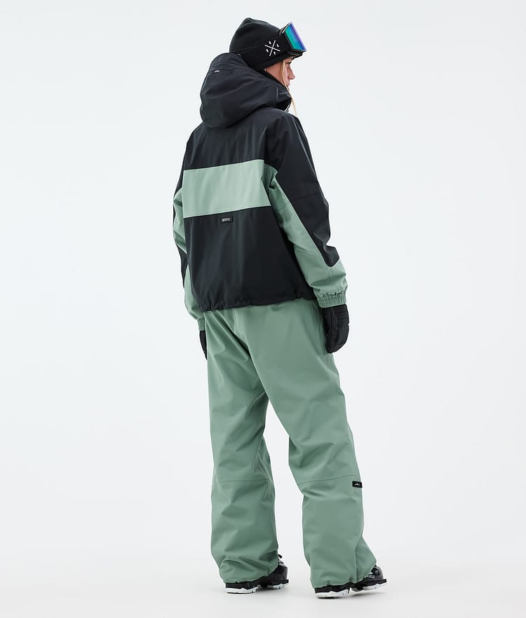 Dope Spartan W Skijakke Dame Stripe Black/Faded Green, Bilde 4 av 8