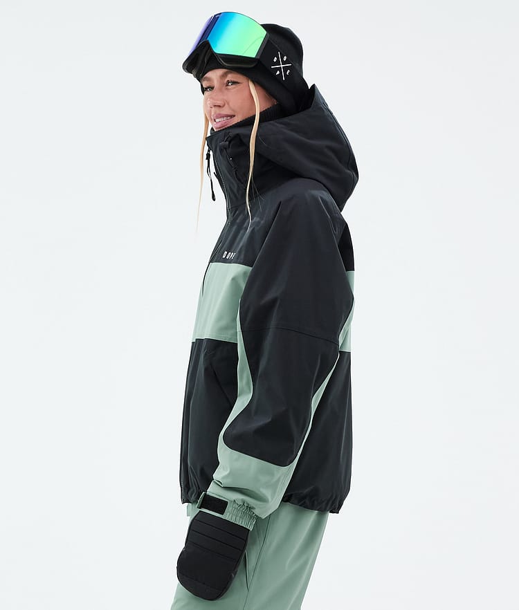 Dope Spartan W Snowboardjakke Dame Stripe Black/Faded Green, Bilde 5 av 8