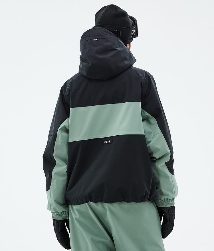 Dope Spartan W Snowboardjakke Dame Stripe Black/Faded Green, Bilde 6 av 8
