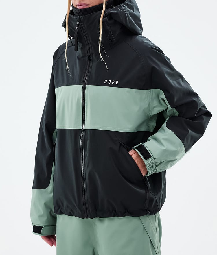 Dope Spartan W Snowboardjakke Dame Stripe Black/Faded Green, Bilde 7 av 8