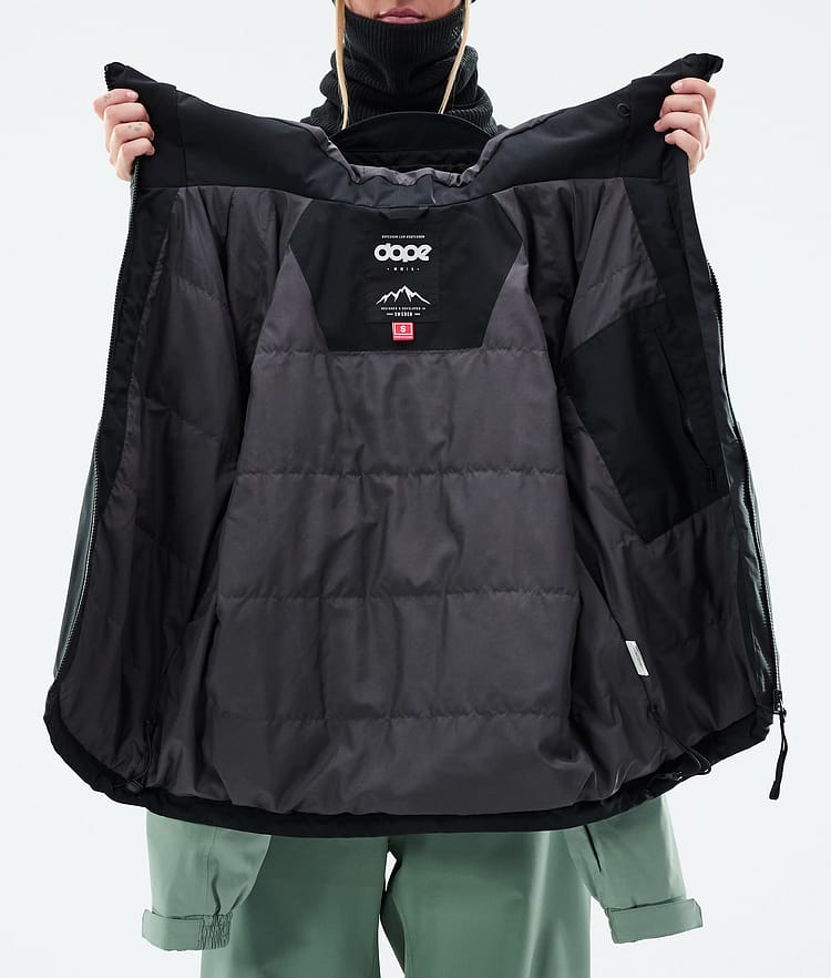 Dope Spartan W Snowboardjakke Dame Stripe Black/Faded Green, Bilde 8 av 8