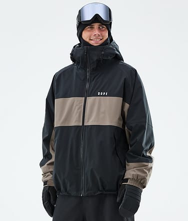 Dope Spartan Snowboardjakke Herre Stripe Black/Walnut