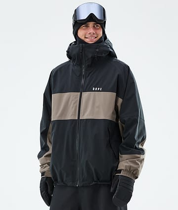 Dope Spartan Snowboardjakke Stripe Black/Walnut