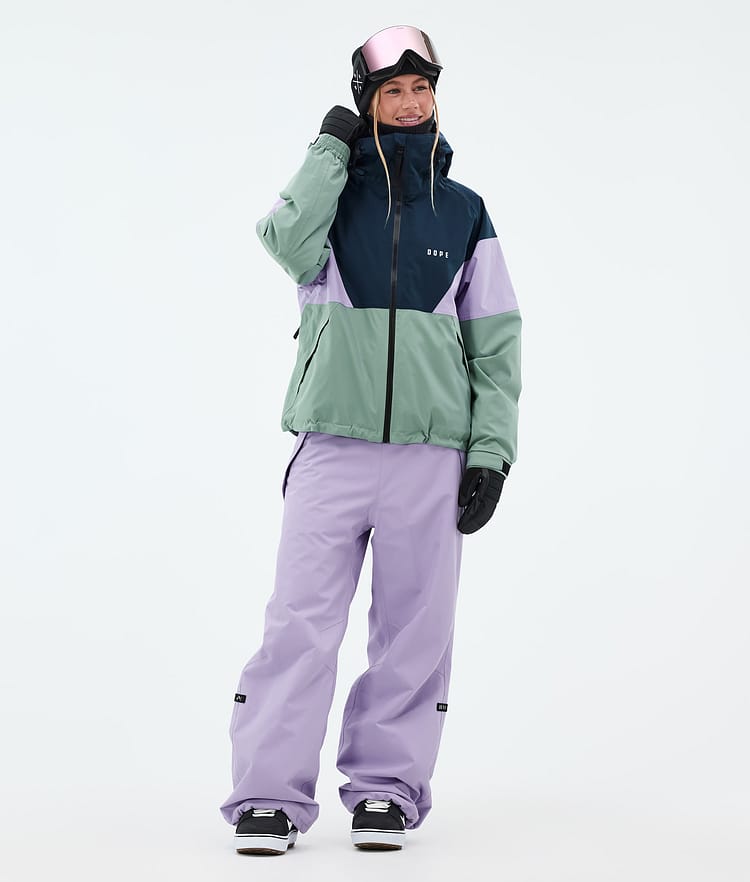 Dope Spartan W Snowboardjakke Dame Sport Dark Blue/Faded Violet/Faded Green, Bilde 2 av 8