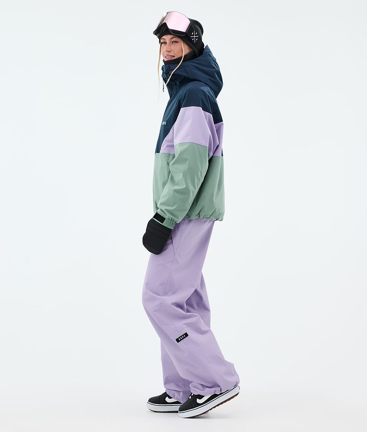 Dope Spartan W Snowboardjakke Dame Sport Dark Blue/Faded Violet/Faded Green, Bilde 3 av 8