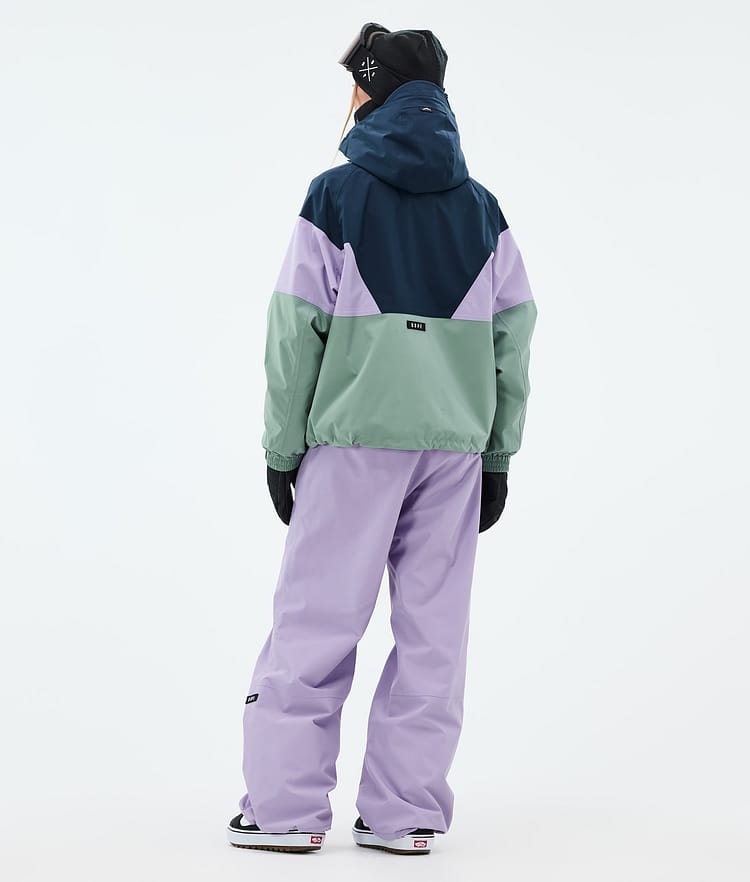 Dope Spartan W Snowboardjakke Dame Sport Dark Blue/Faded Violet/Faded Green, Bilde 4 av 8