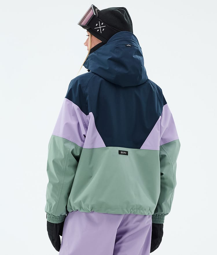 Dope Spartan W Skijakke Dame Sport Dark Blue/Faded Violet/Faded Green, Bilde 6 av 8