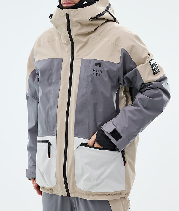 Montec Morpheus Snowboardjakke Herre Sand/Light Pearl/Light Grey, Image 7 of 9
