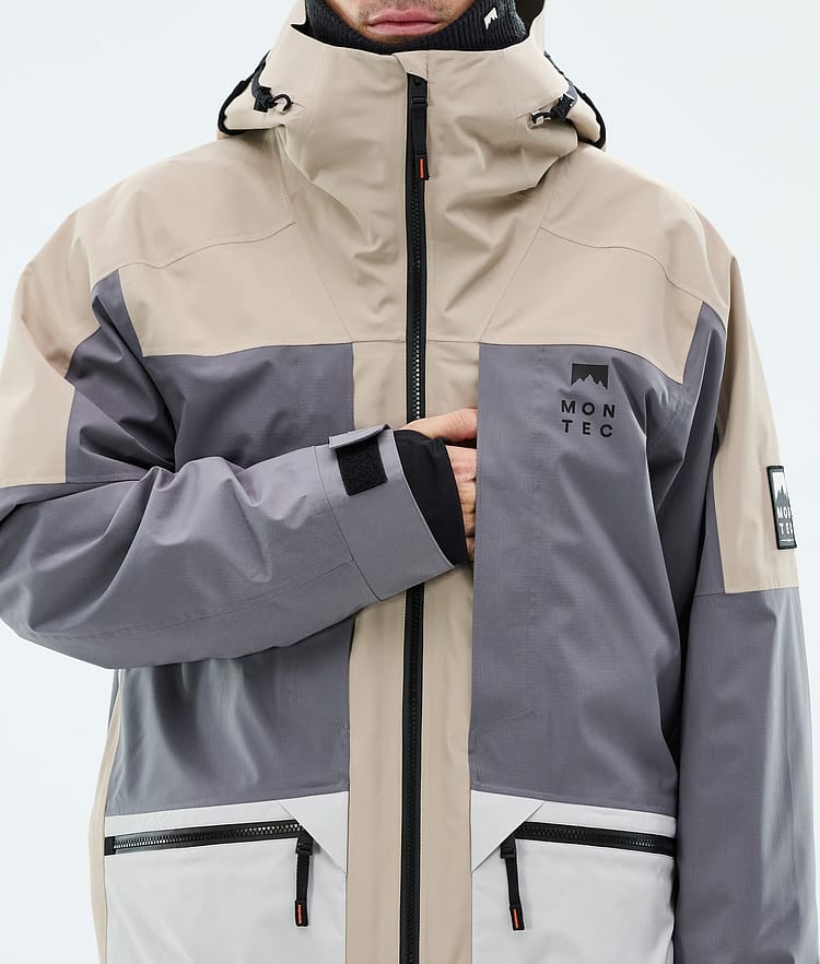 Montec Morpheus Snowboardjakke Herre Sand/Light Pearl/Light Grey, Image 8 of 9