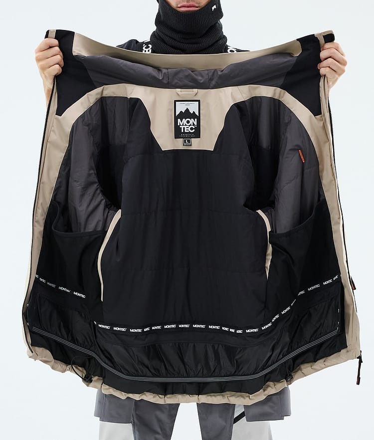 Montec Morpheus Snowboardjakke Herre Sand/Light Pearl/Light Grey, Image 9 of 9