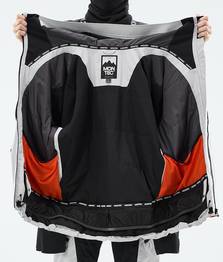 Montec Morpheus Snowboardjakke Herre Light Grey/Black, Bilde 10 av 10