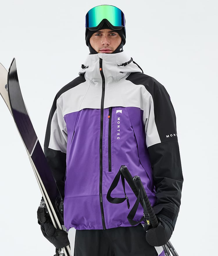 Montec Oracle Skijakke Herre Light Grey/Black/Vivid Purple, Bilde 1 av 10