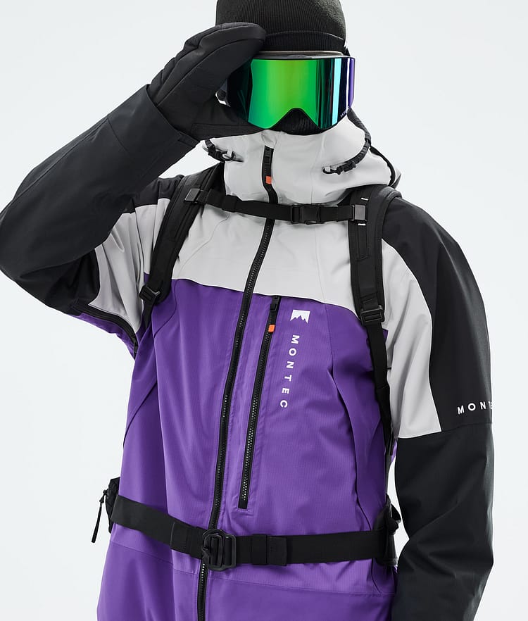 Montec Oracle Skijakke Herre Light Grey/Black/Vivid Purple, Bilde 2 av 10
