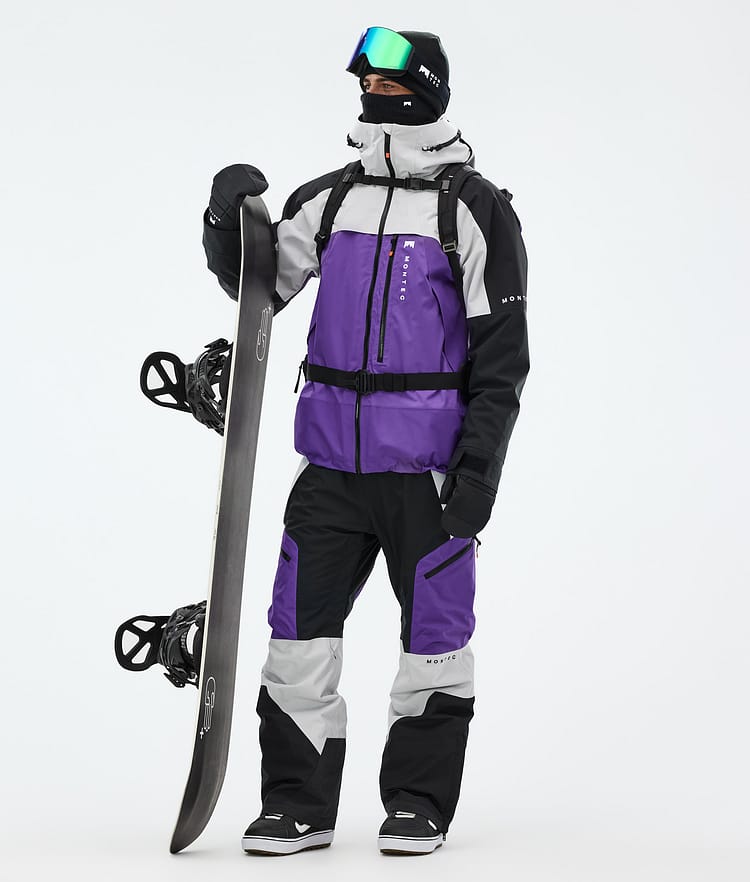 Montec Oracle Snowboardjakke Herre Light Grey/Black/Vivid Purple, Bilde 3 av 10