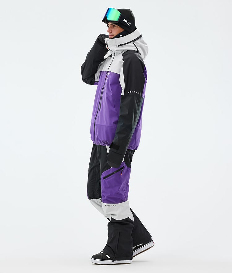 Montec Oracle Snowboardjakke Herre Light Grey/Black/Vivid Purple, Bilde 4 av 10