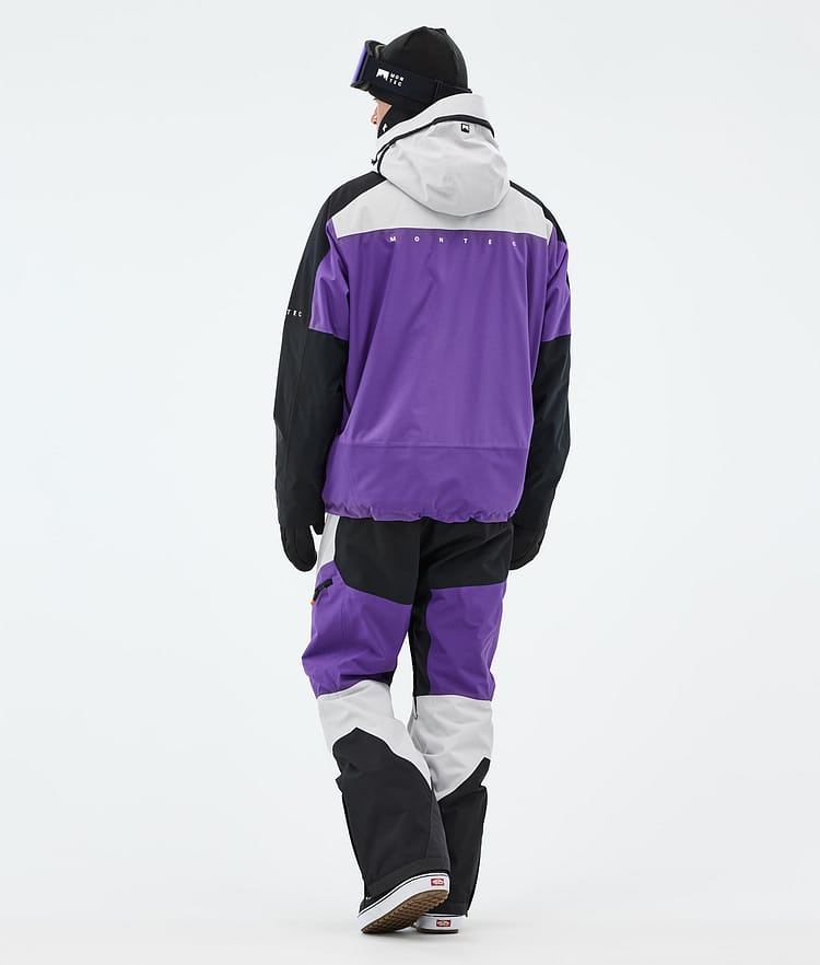 Montec Oracle Snowboardjakke Herre Light Grey/Black/Vivid Purple, Bilde 5 av 10