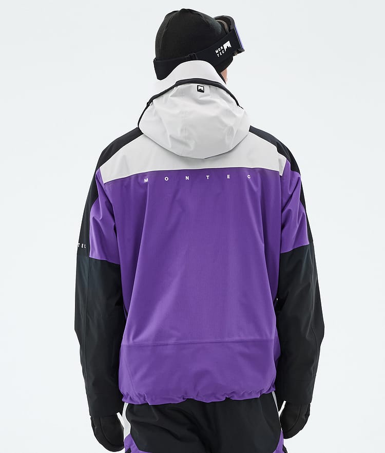 Montec Oracle Snowboardjakke Herre Light Grey/Black/Vivid Purple, Bilde 7 av 10