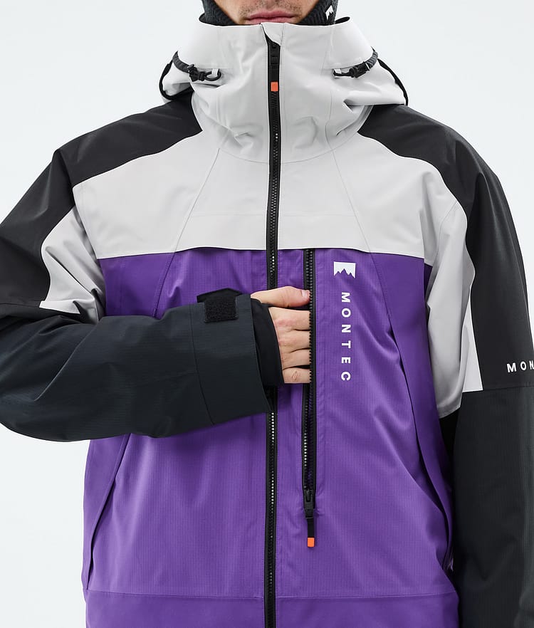 Montec Oracle Skijakke Herre Light Grey/Black/Vivid Purple, Bilde 9 av 10