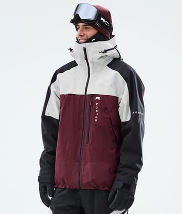 Montec Oracle Snowboardjakke Light Grey/Black/Burgundy