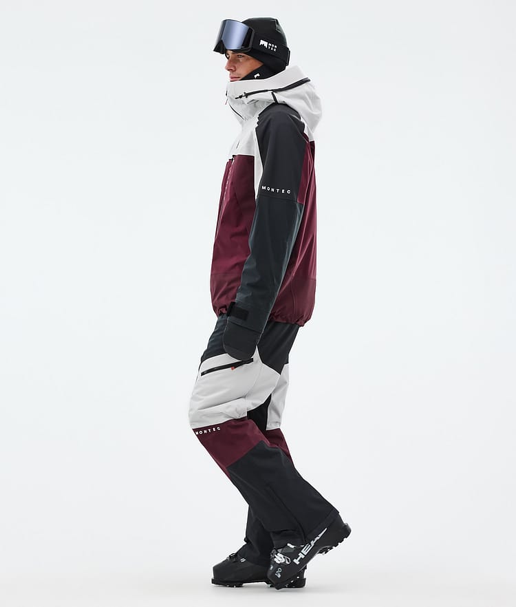 Montec Oracle Skijakke Herre Light Grey/Black/Burgundy, Bilde 4 av 10